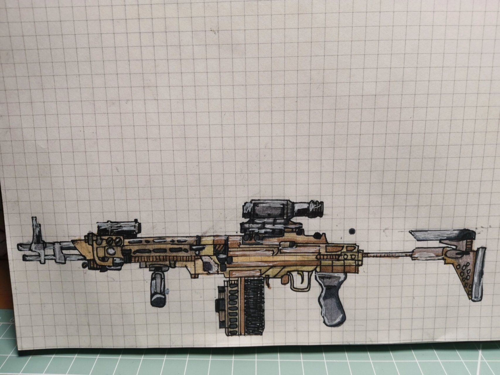 mk14素描图片