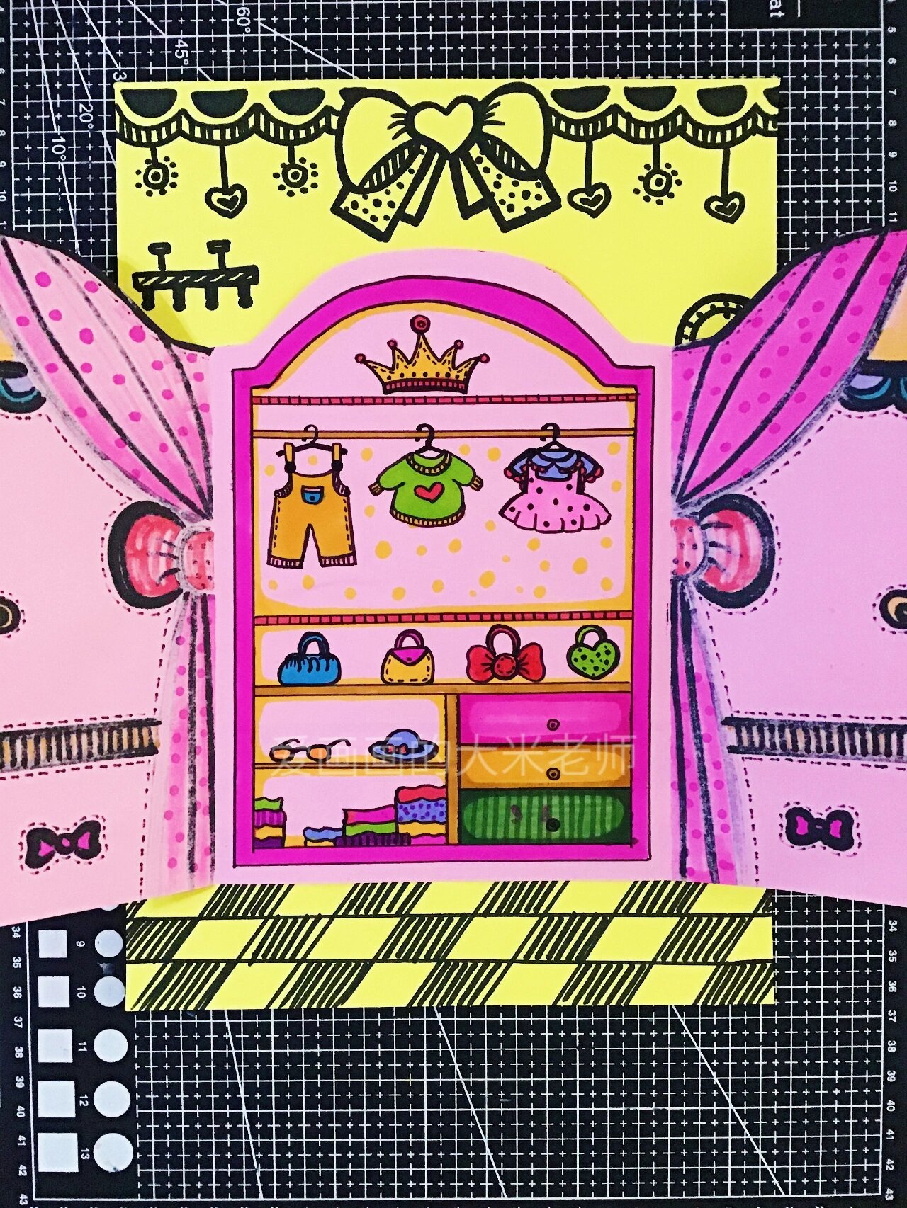 创意美术,儿童画,粉色衣橱96 创意儿童美术,公主94的衣柜,公主的