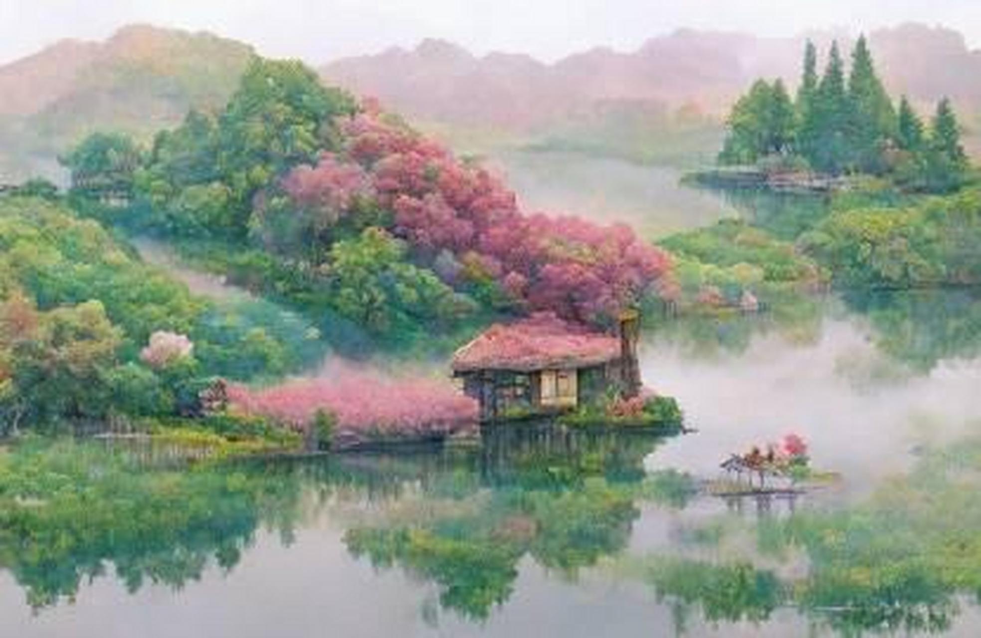 桃花流水窅然去,别有天地非人间. 有人疑惑不解地问我,为何幽居碧山?