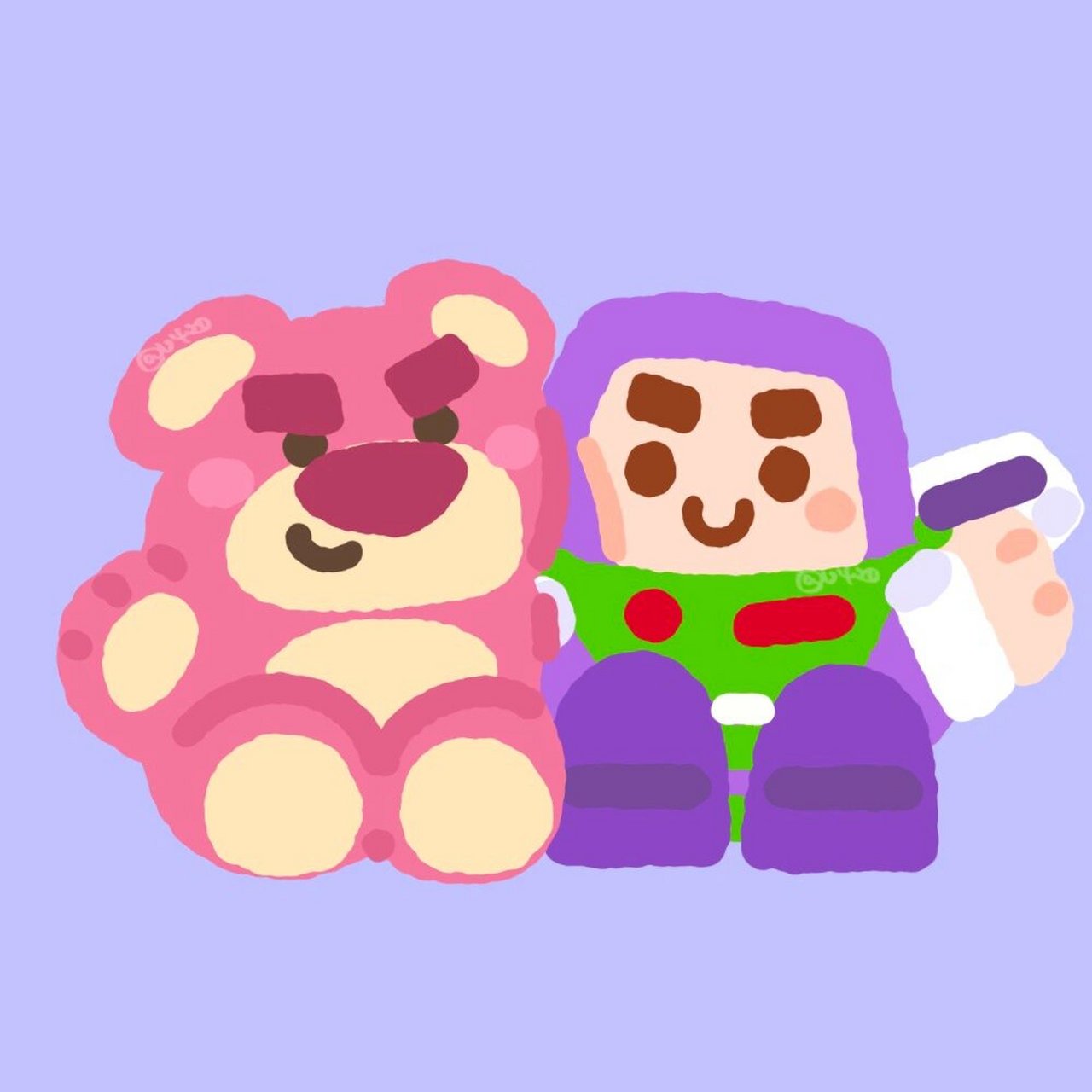 贴贴头像|玩具总动员头像巴斯光年草莓熊 这是谁要的贴贴～ 虽然有些