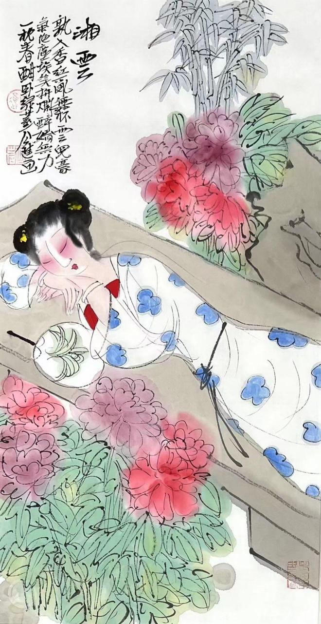 公进人物画作品赏析感受国画的意境之美 好的作品都是有灵魂的 适合在