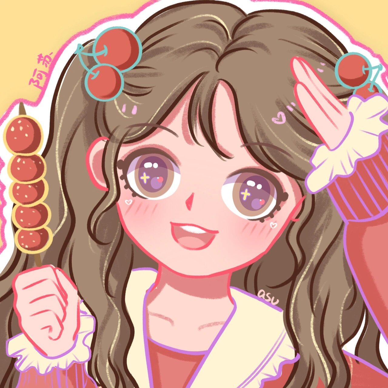 原创糖葫芦情头90拿图自取 又是一组适合冬天用的情头,快找对象一起