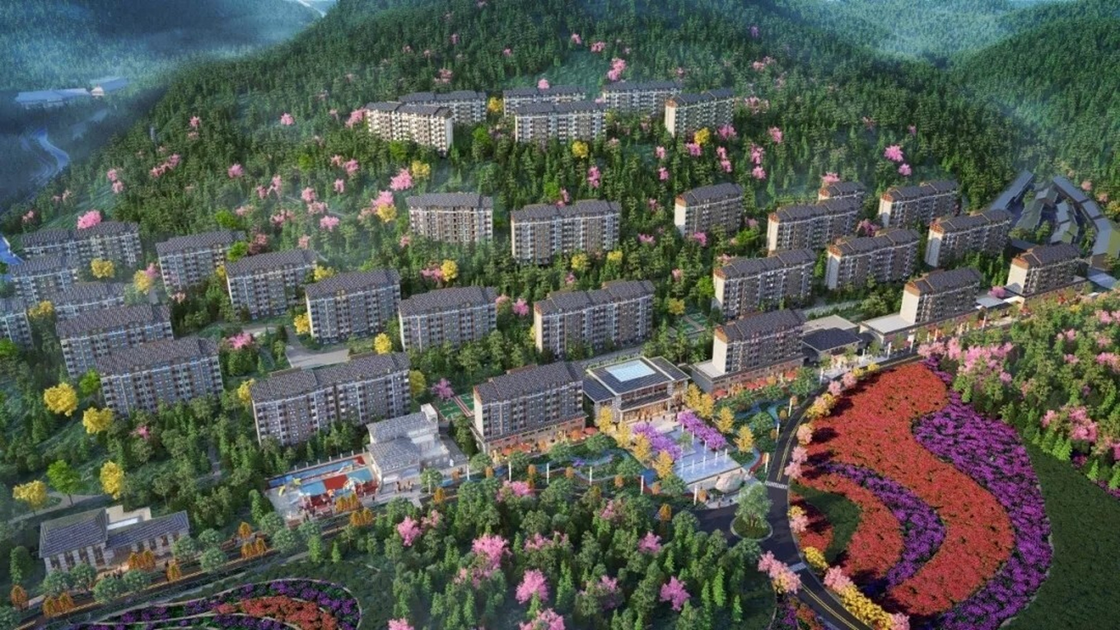 花硒谷避暑康养小镇项目简介 避暑,养生:夏季平均气温22℃养生,神秘