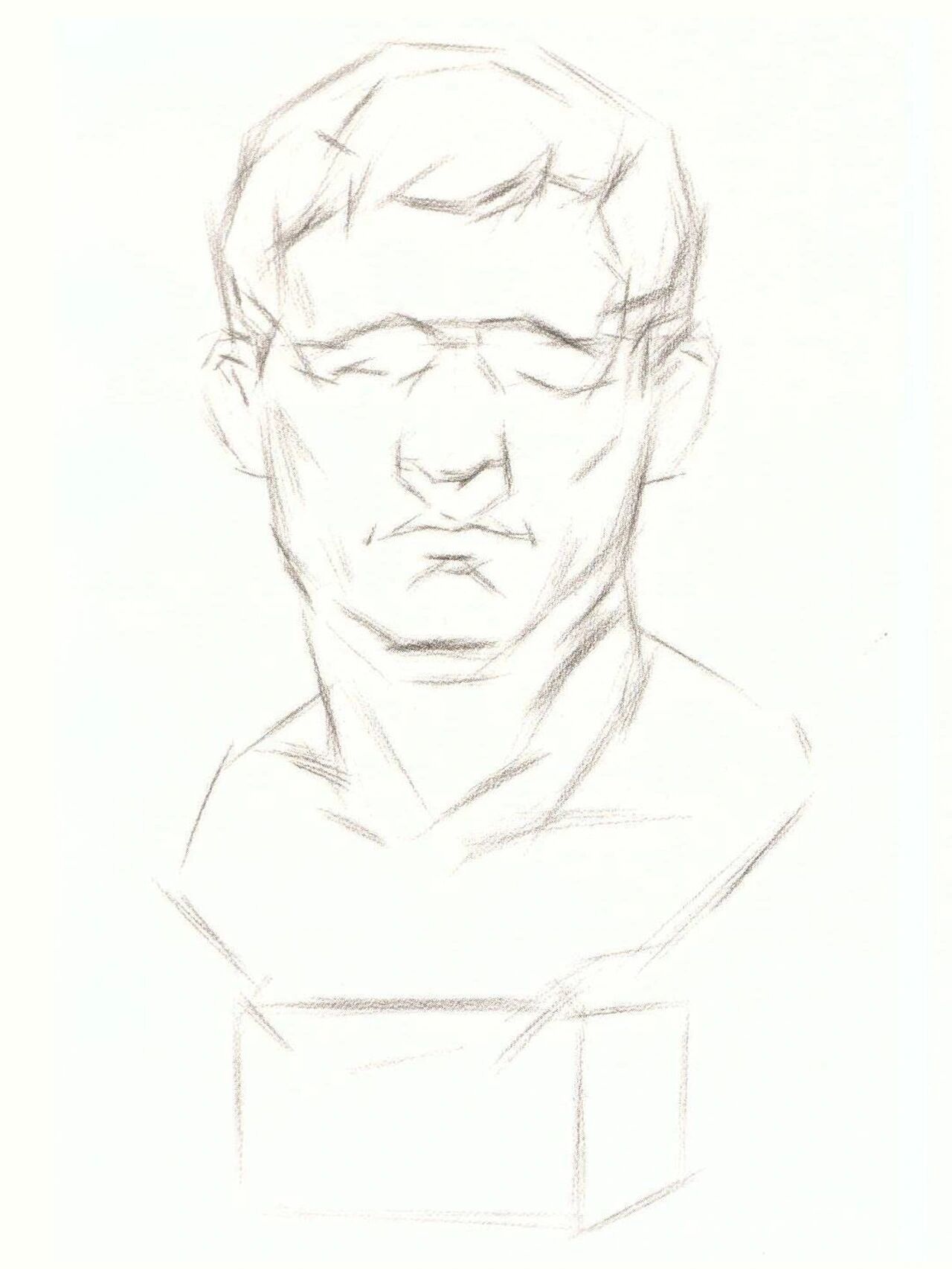 步骤解析,素描石膏像阿格里巴详细画法步骤