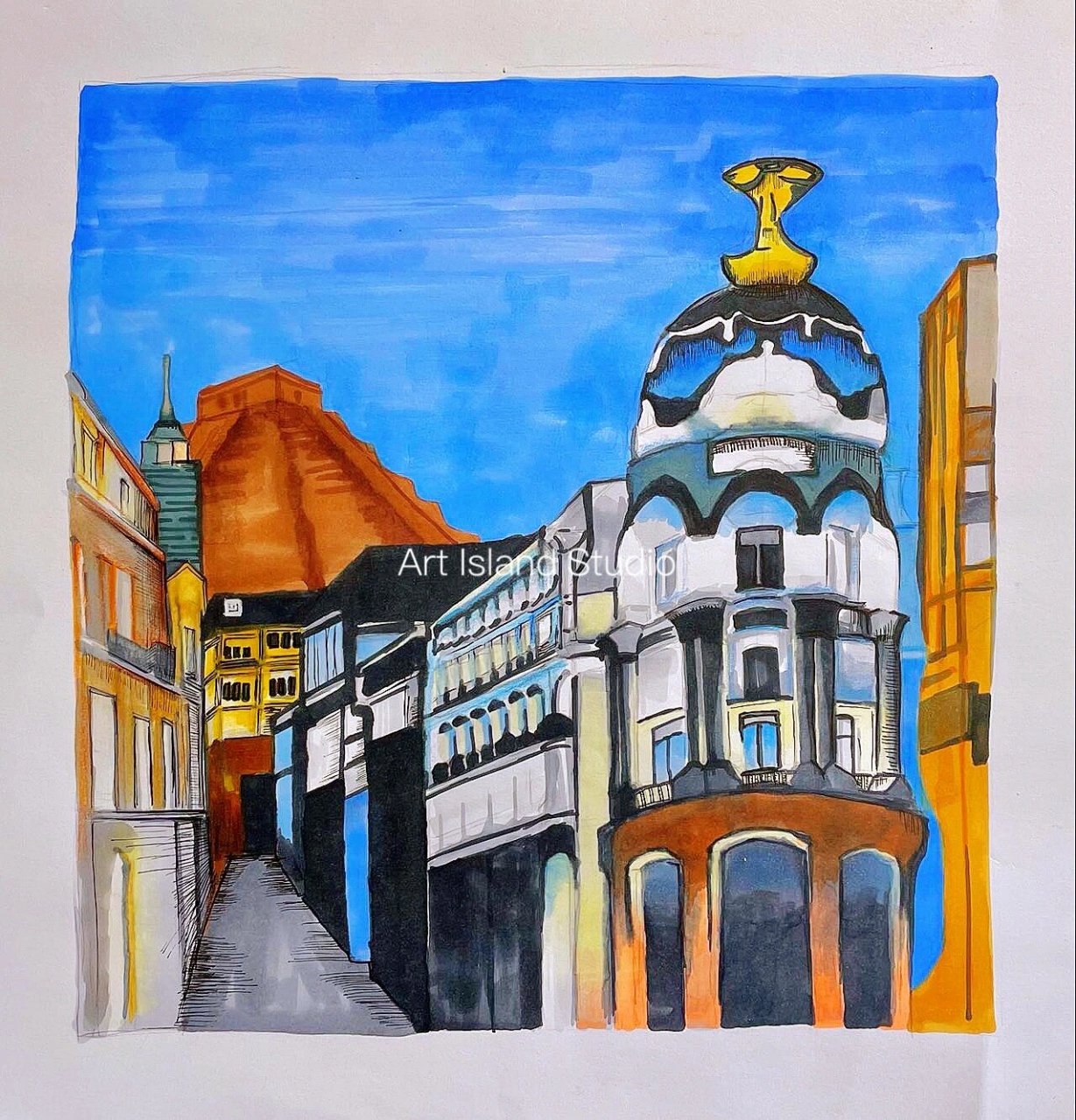 来自15岁女孩不同形式的绘画作品 真的是全才少女7315丙烯