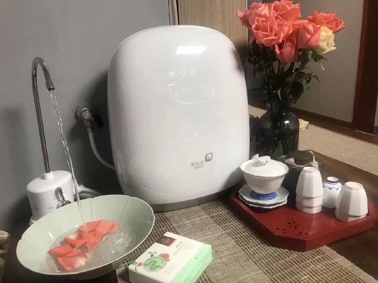 无限极享优乐净水器91 能有效去除杂质74余氯74细菌74 病毒