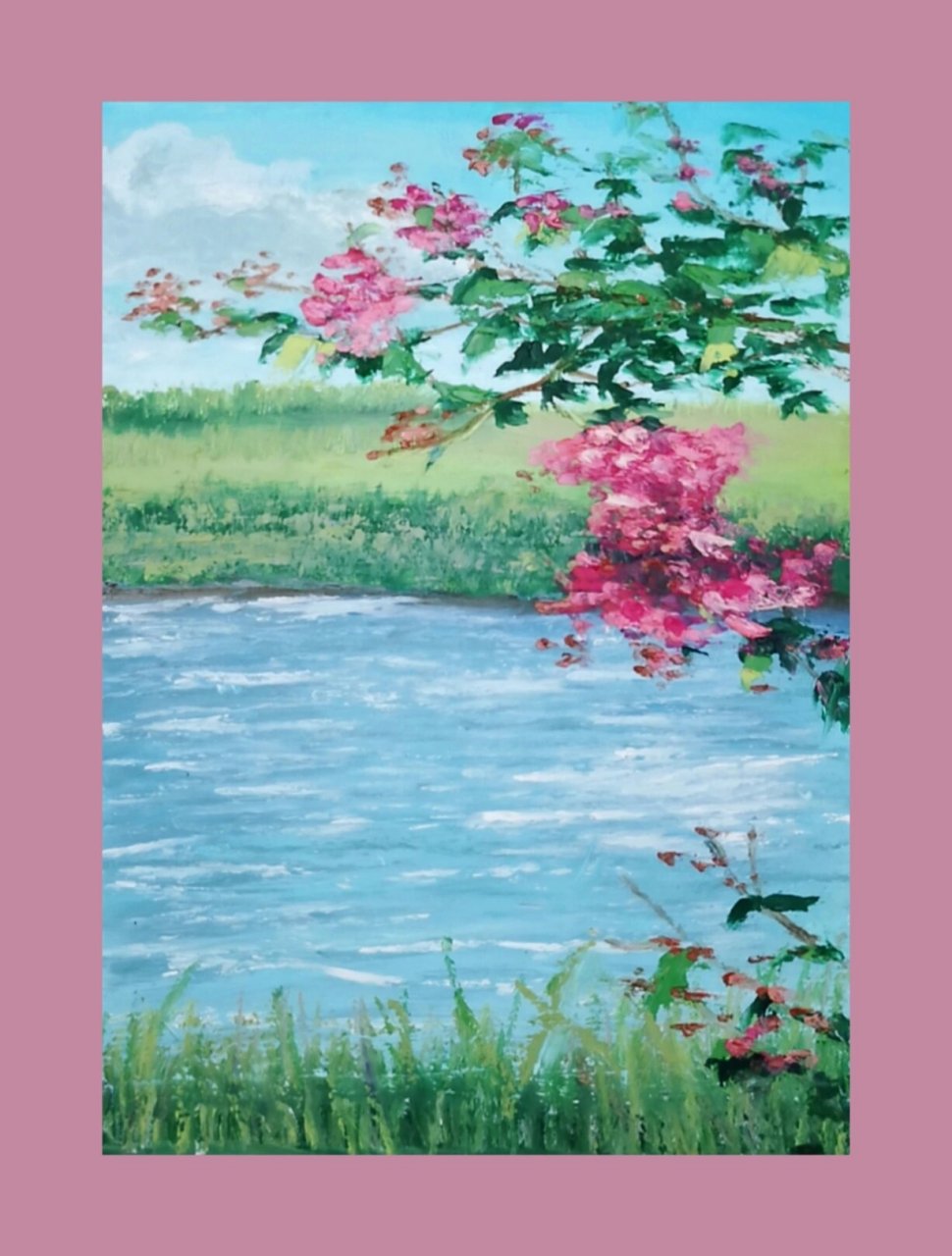 油画棒画|伊甸园 上帝在东方的伊甸,为亚当和夏娃造了一个乐园.
