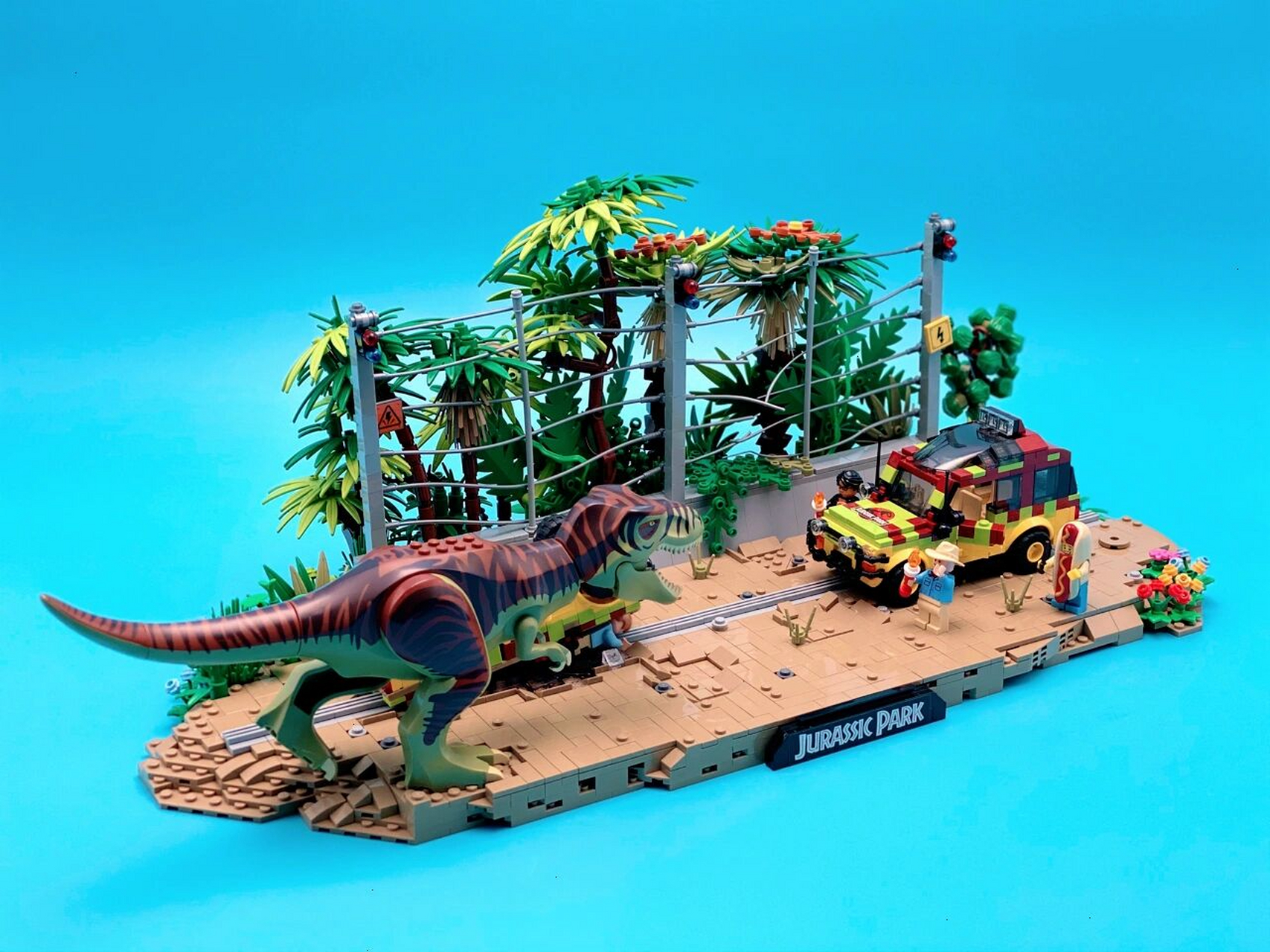 原创乐高moc——《侏罗纪公园之暴龙登场》 78这款作品创作于2019年