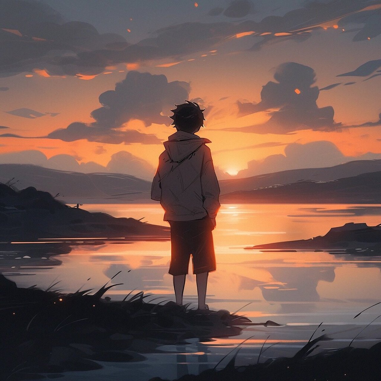 "日落尤其温柔,人间皆是浪漫"🍀 男生帅气动漫头像🌿