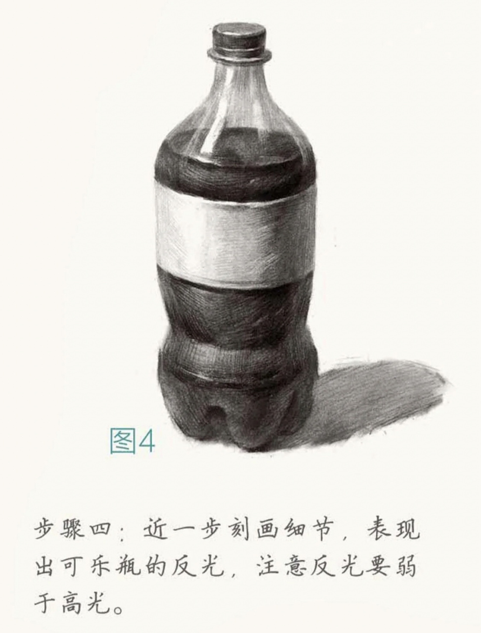 素描静物透明塑料瓶步骤范例