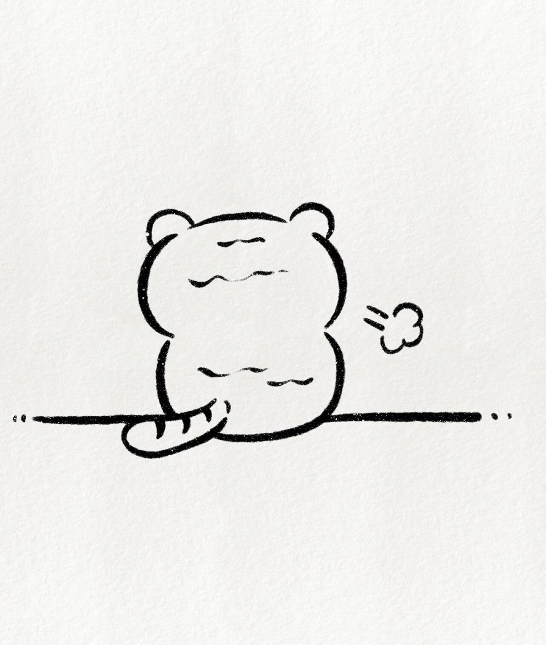 超可爱简笔画教程:生活不易 虎虎叹气91