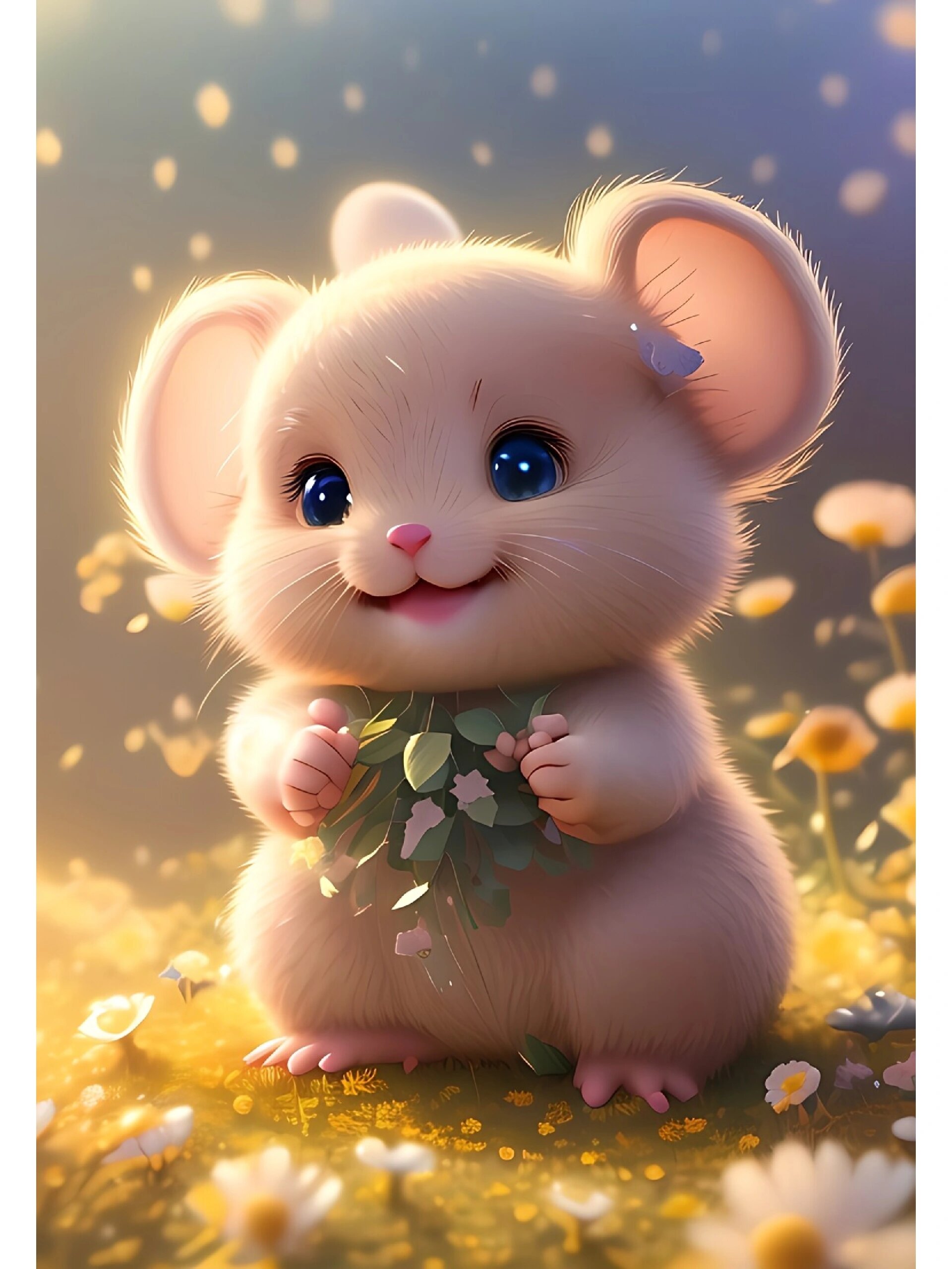 治愈生肖图(萌萌小老鼠