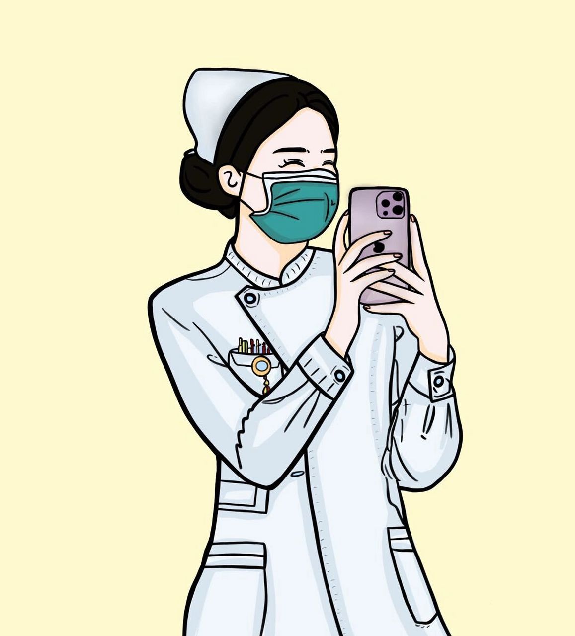 护士头像 不出意外的话我的青春就是不做美甲不披头散发只有白衣我会