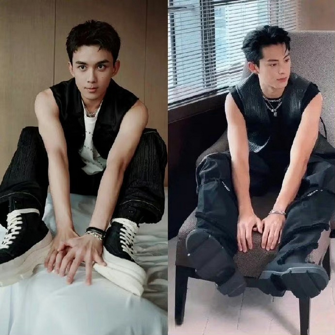 吴磊,王鹤棣 相似造型拍照姿势96 两位95生top