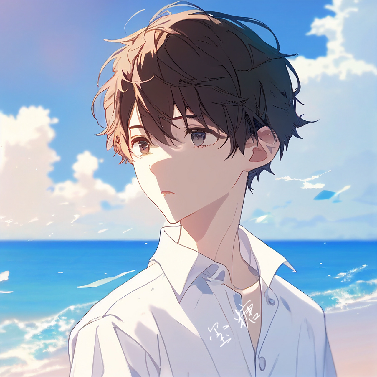 夏日海边·阳光少年|二次元男生头像