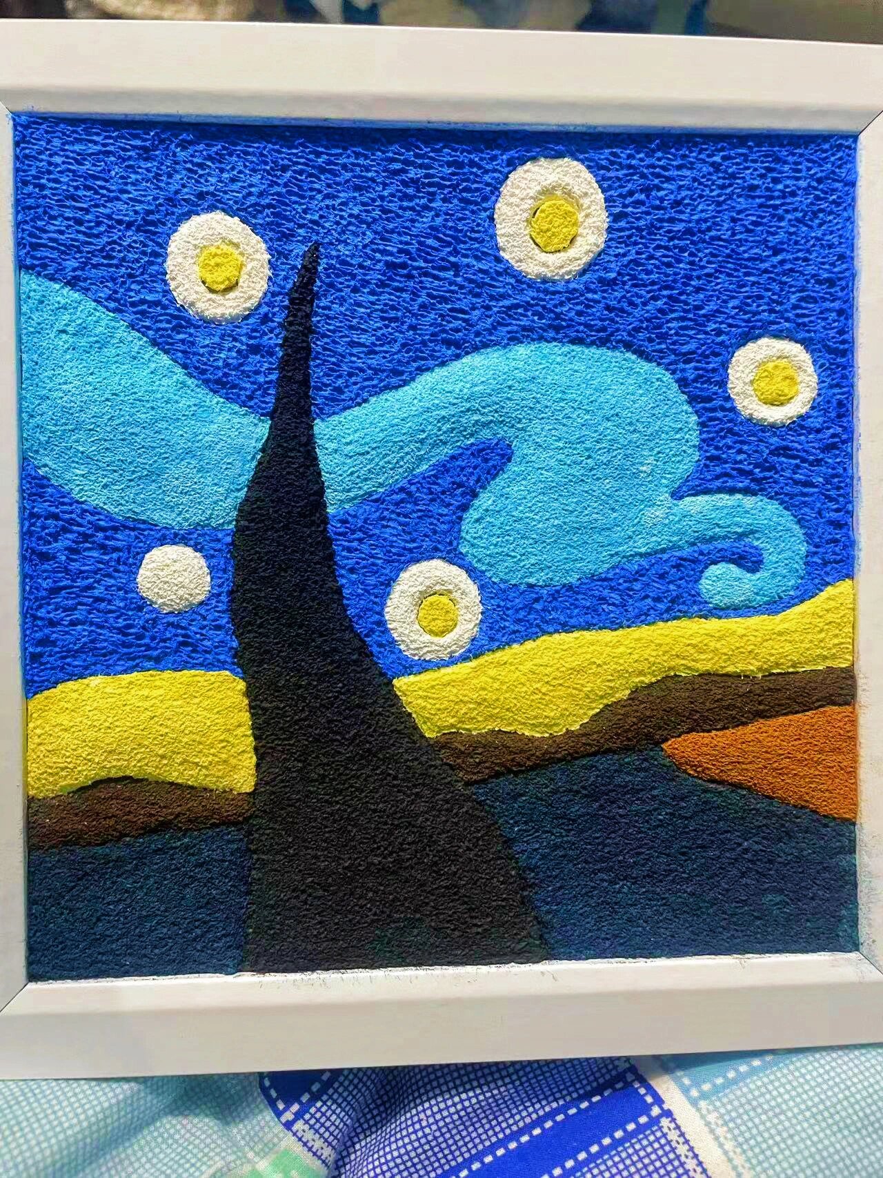 《星空》纸浆画