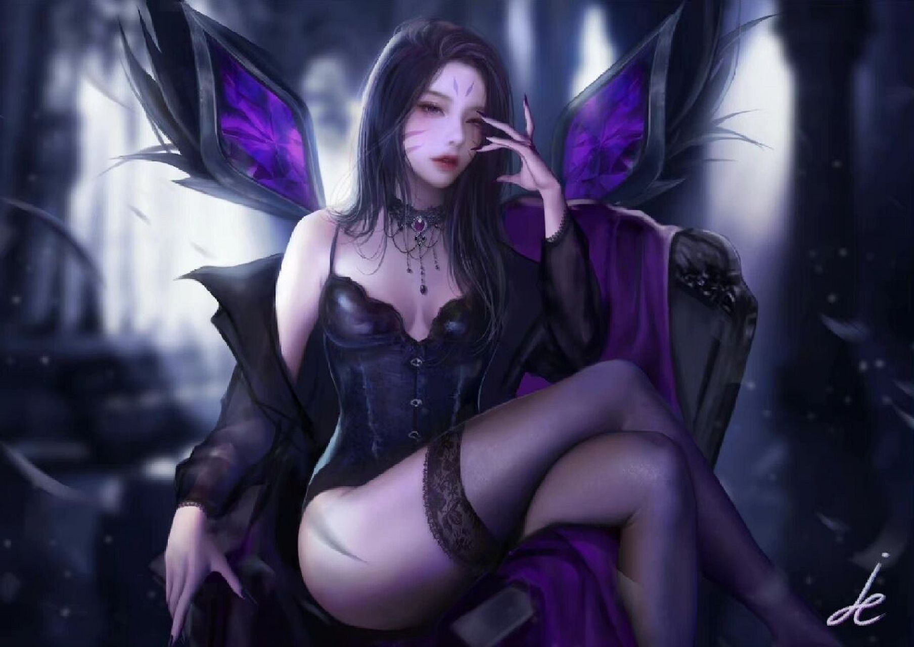 英雄联盟lol九尾妖狐阿狸头像壁纸分享 插画师:twi pin__ker