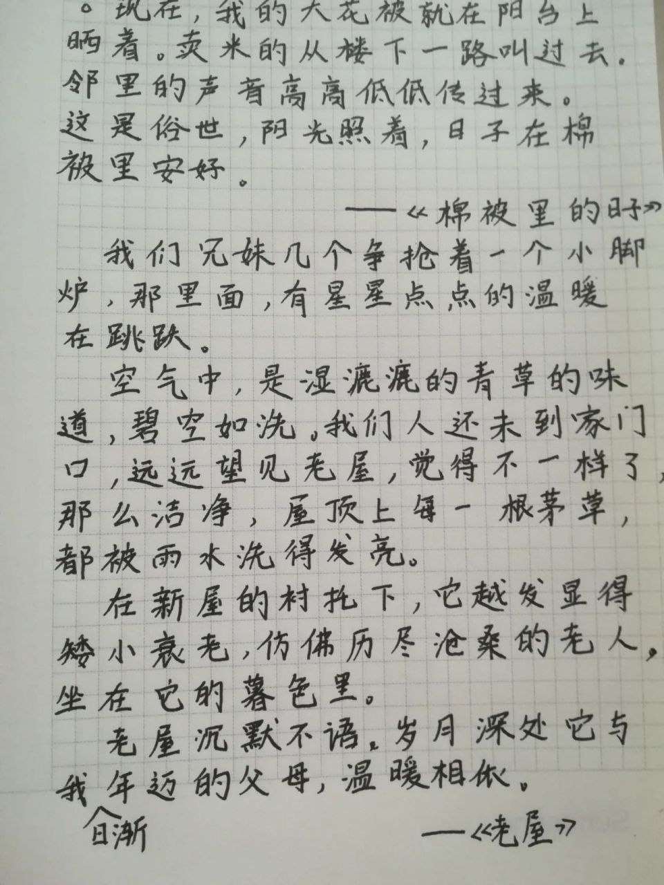 丁立梅散文摘抄 梅子姐的文字超赞 选自《棉被里的日子》《老屋》