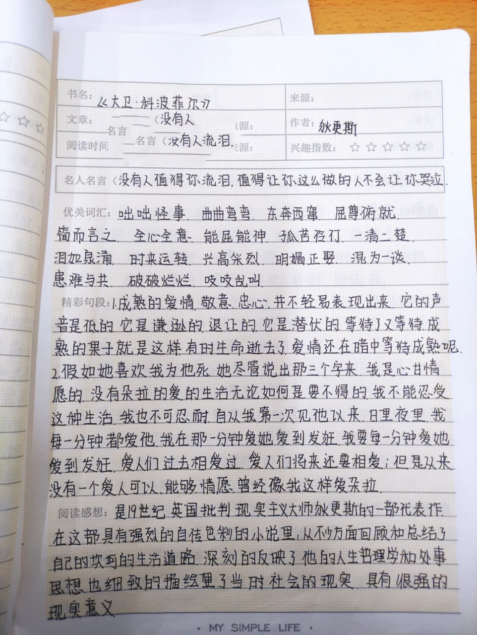 《大卫科波菲尔》读书笔记 《大卫科波菲尔》——狄更斯