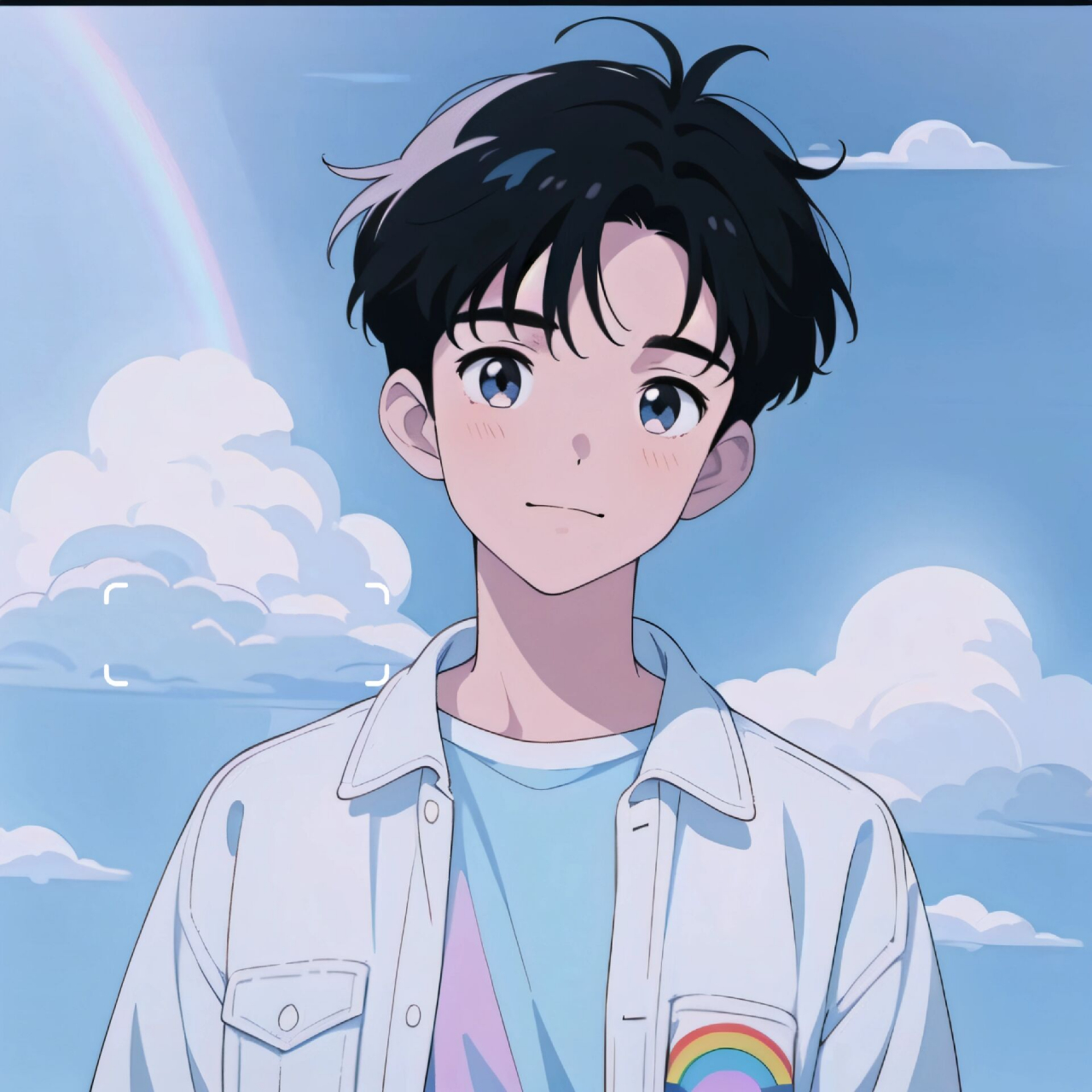 旧漫男生头像|白色阳光男孩 白色系干净,简约男生头像.