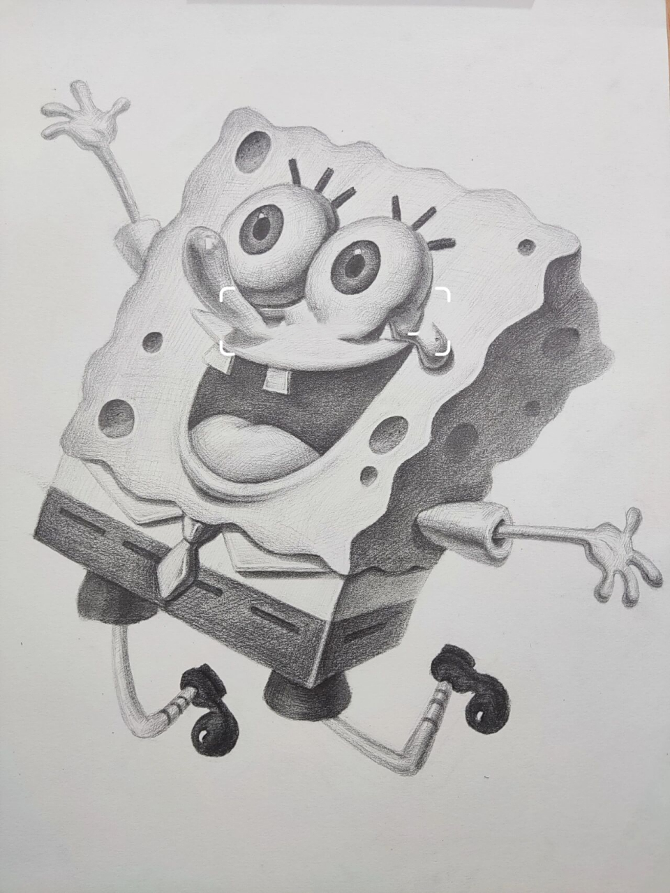 海绵宝宝素描带步骤