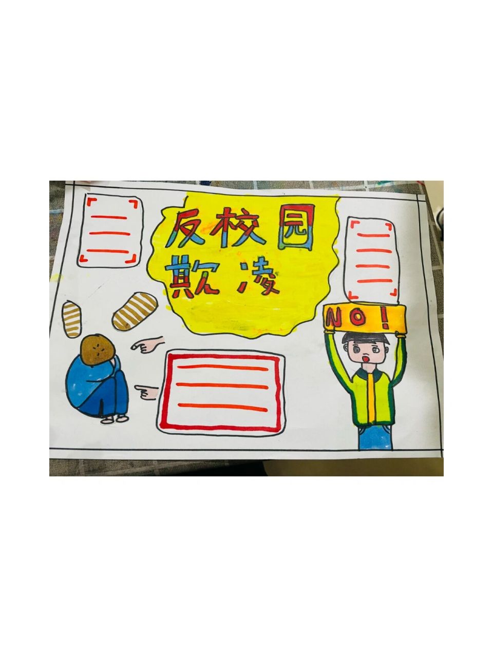 防校园欺凌手抄报