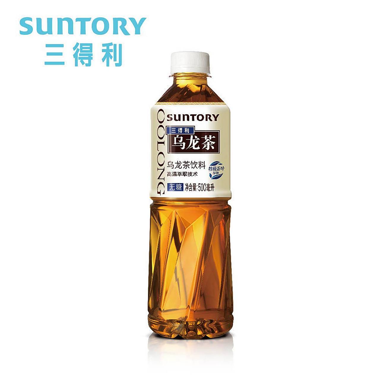 三得利乌龙茶无糖乌龙茶500ml*9瓶,35入!    茶多酚低糖乌龙凉茶饮料!
