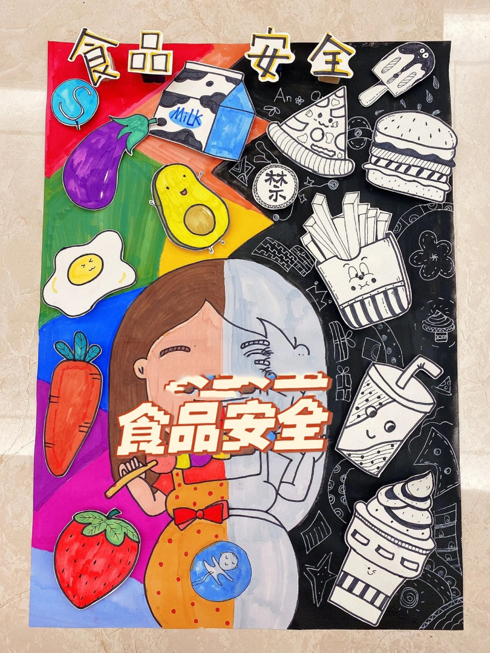食品安全|主题绘画 安全入童心,绘画比赛——食品安全(参赛作品))