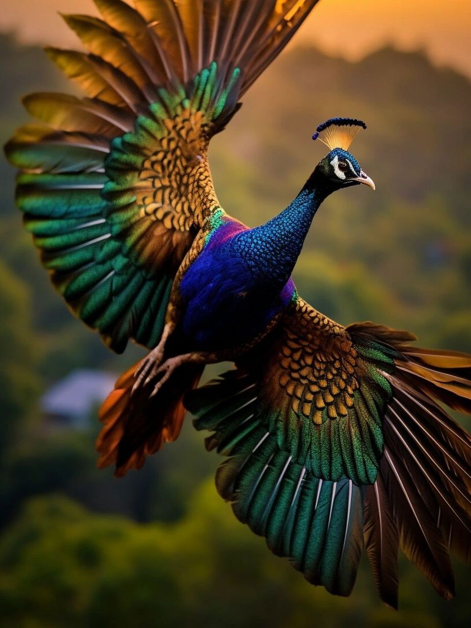 飞翔的孔雀
