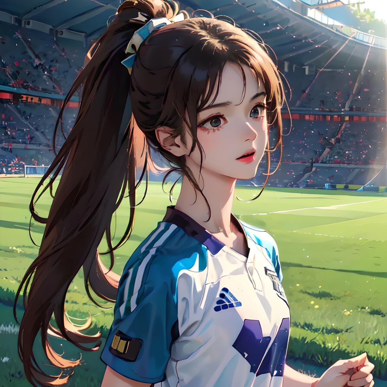 女生头像丨足球少女,跨越绿茵,勇往直前