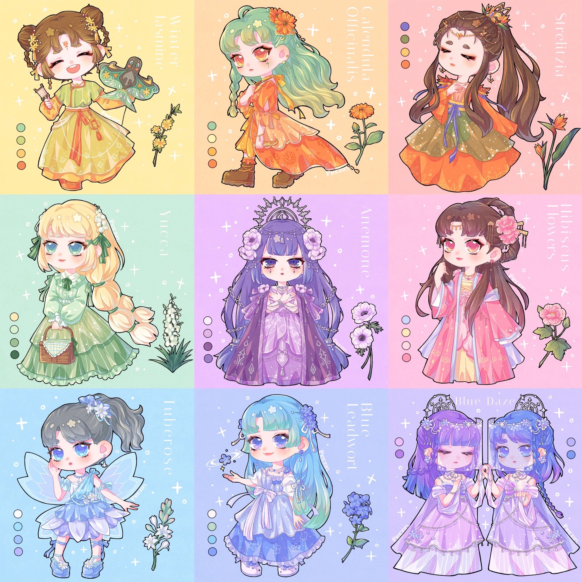 🌸花朵系列拟人图🌸