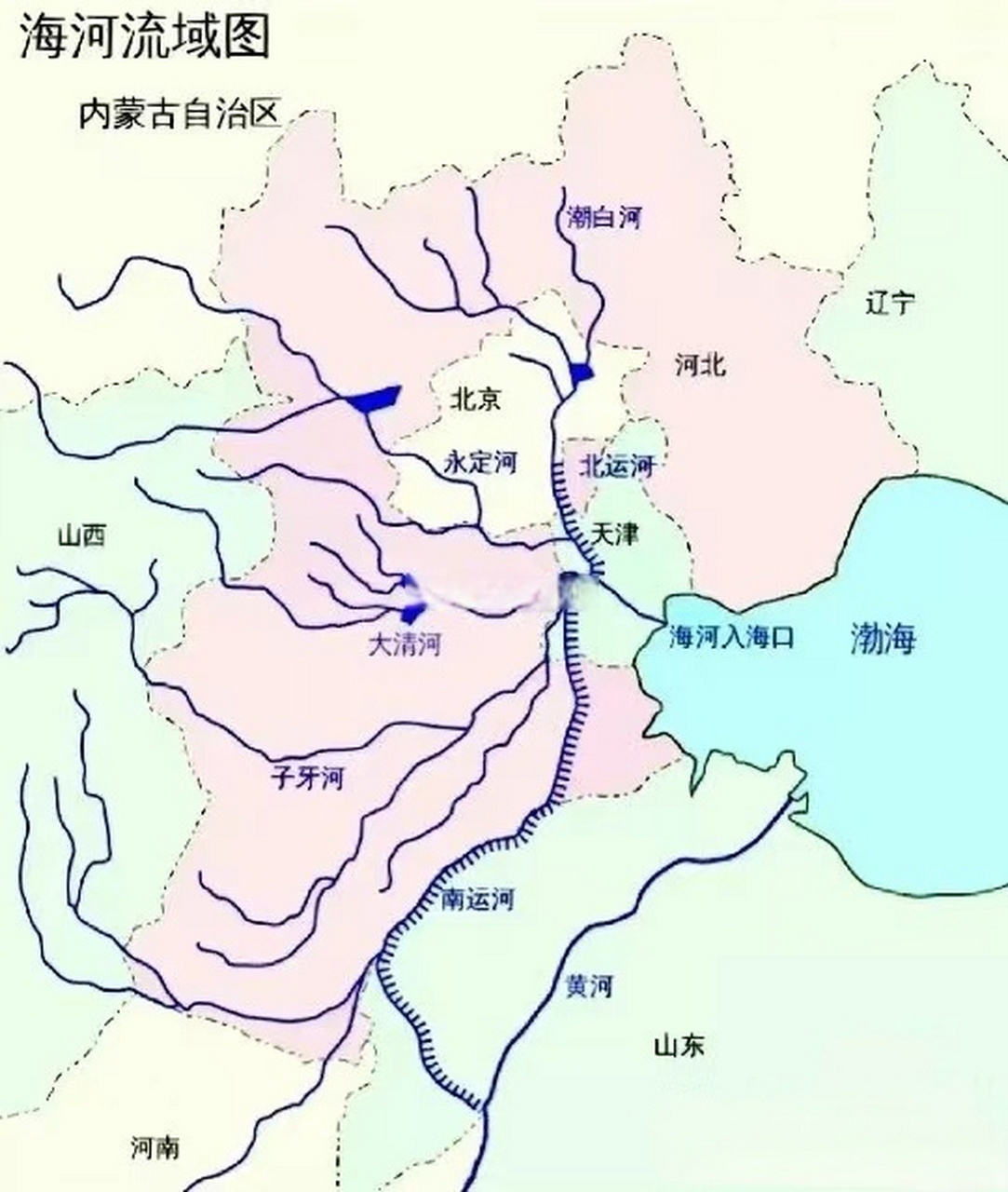 海河位置地图图片