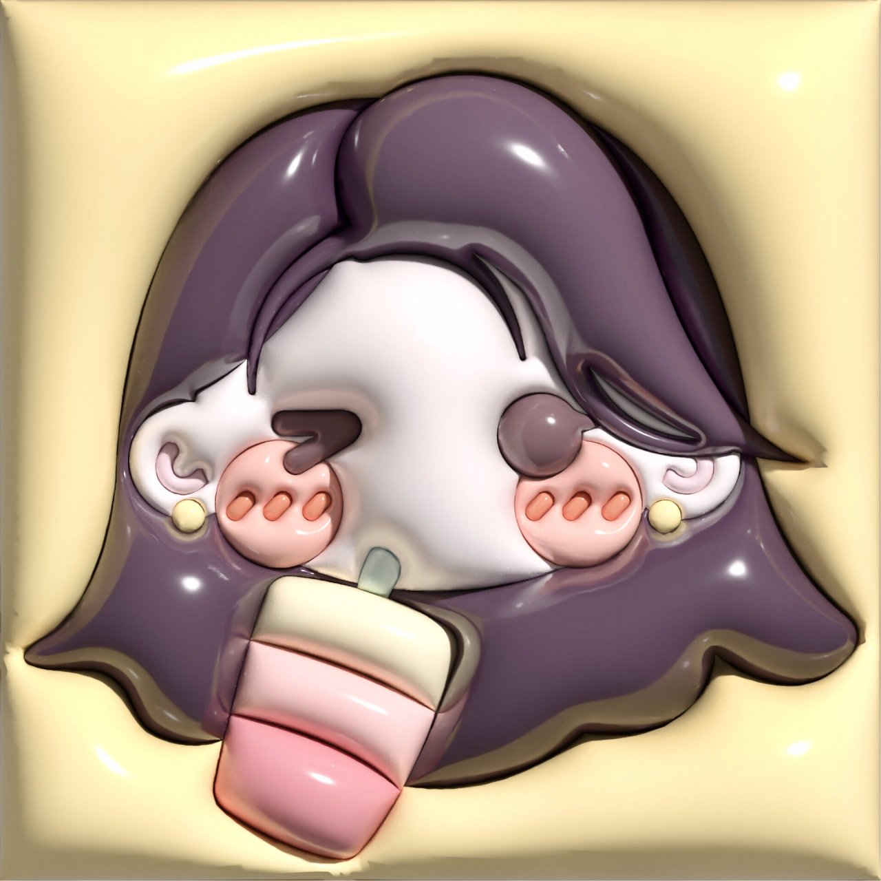 卡通头像设计 3d膨胀效果头像 女生男生可爱头像设计 微信头像