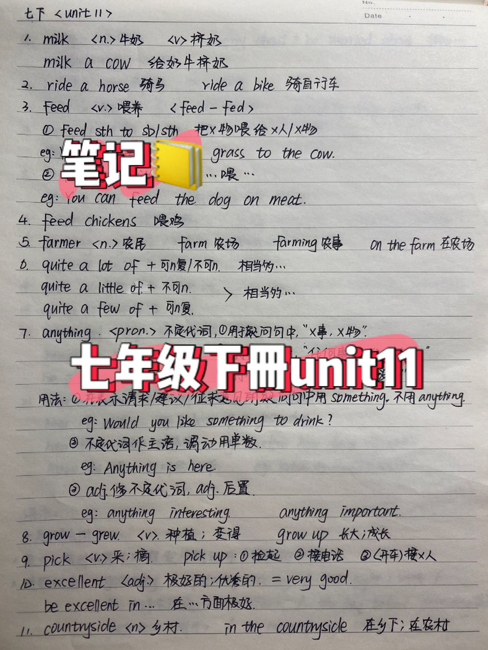 [教师笔记]人教版初中英语七年级下册unit11 人教版初中英语七年级