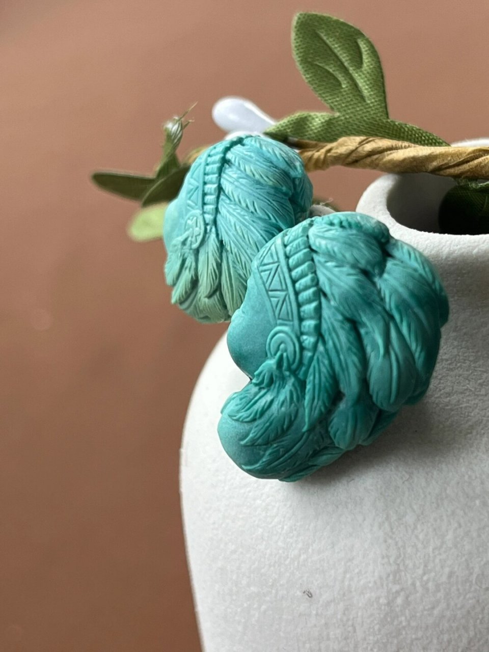 文峰·雾霾蓝·丫角山,走绿走蓝,全了90#文玩配饰# #绿松石雕刻