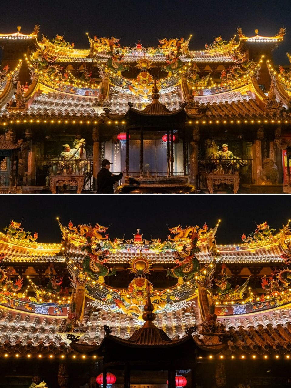 去泉州别错过关帝庙夜景,流光溢彩美轮美奂 泉州通淮关帝庙是祭祀武圣