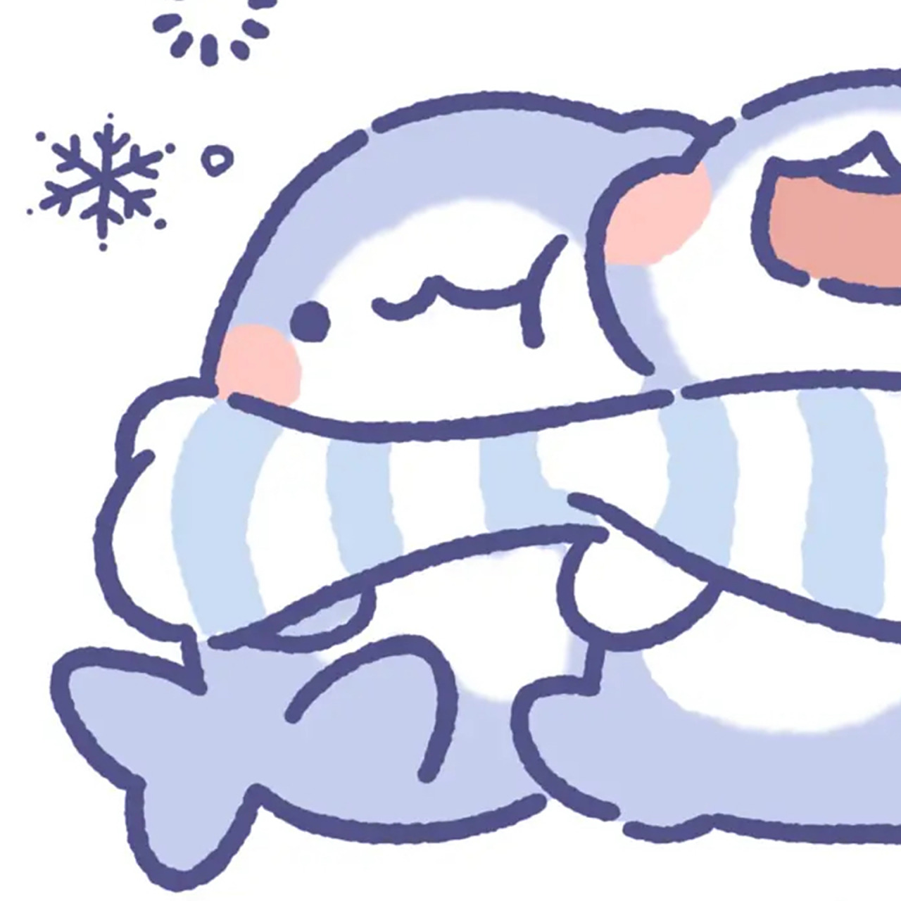 原创头像丨这个冬天呆呆鲨陪你一起度过～ 凭咱俩的这关系,同系一条