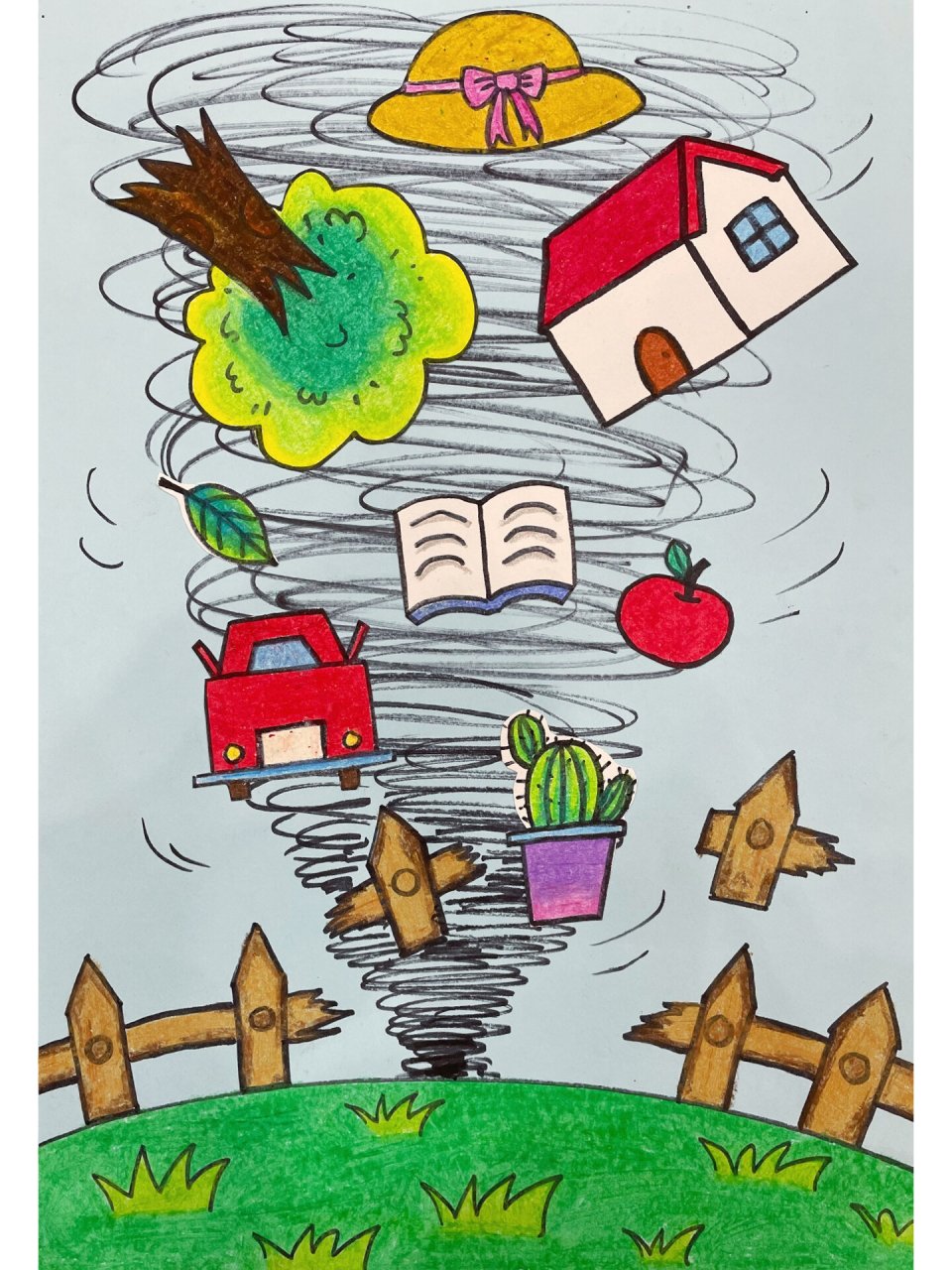 儿童画《龙卷风》9015