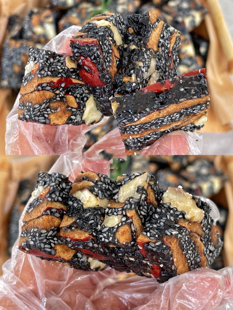 零难度9215十分钟75自制黑芝麻红枣核桃糕 快过年啦05做一份