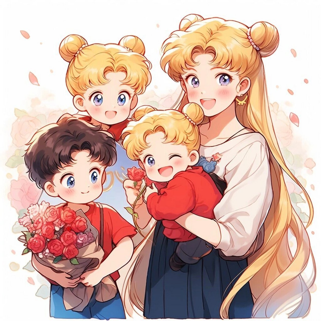 太哇塞了99三胎妈妈亲子头像来了96