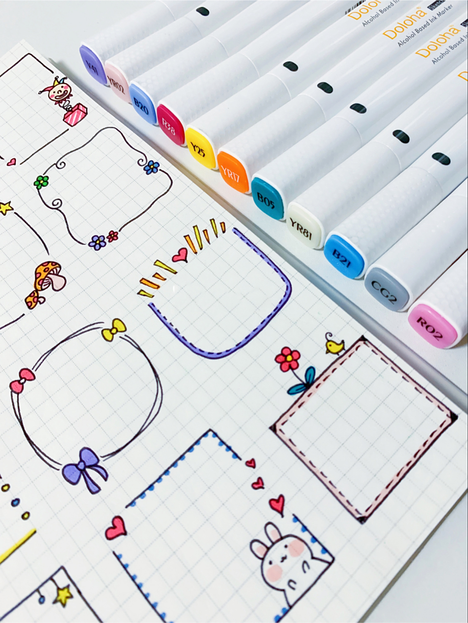 ins萌萌哒手账边框素材 | 简笔画 正在做手账或手抄报的小伙伴 或许你