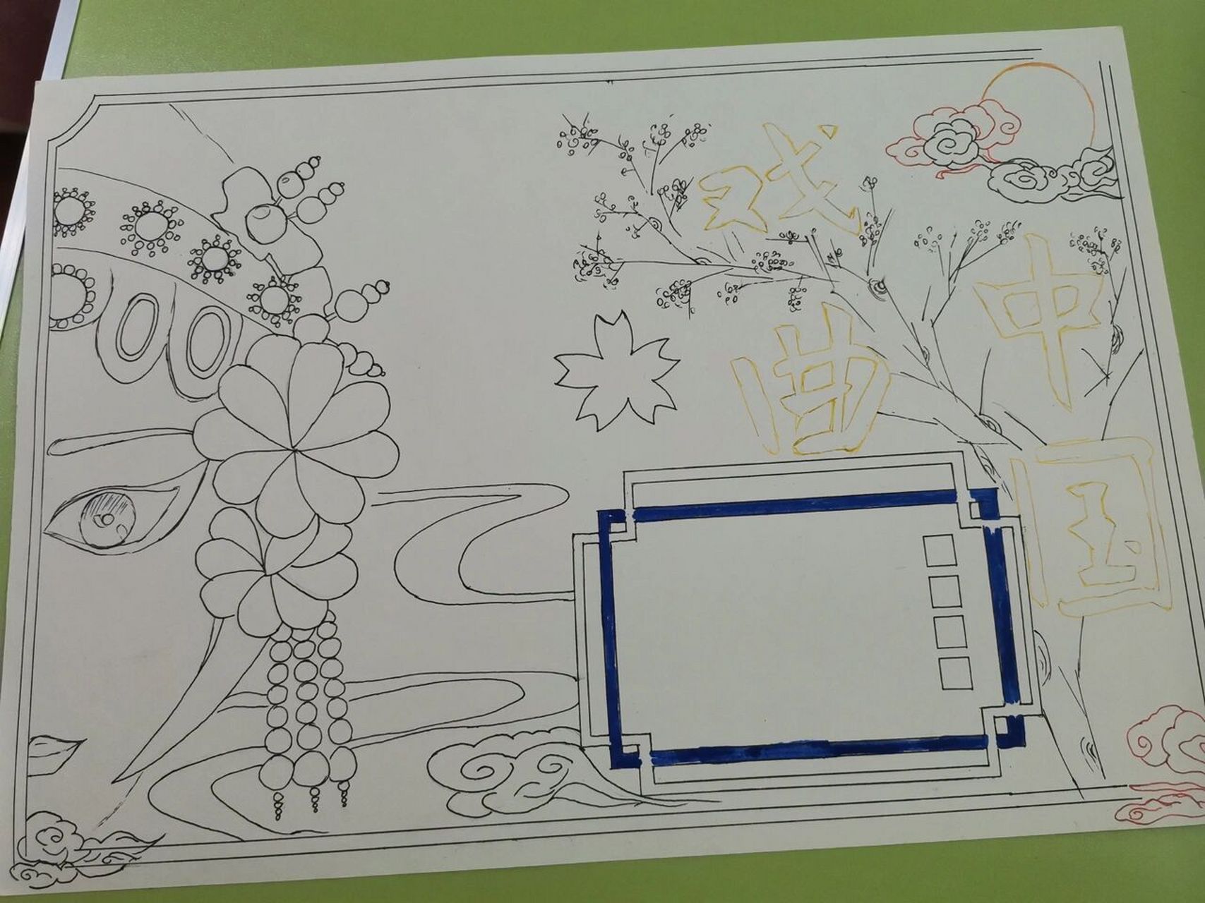 戏曲京剧中国风手抄报 初中生的作品 ～ 为娘真是不容易