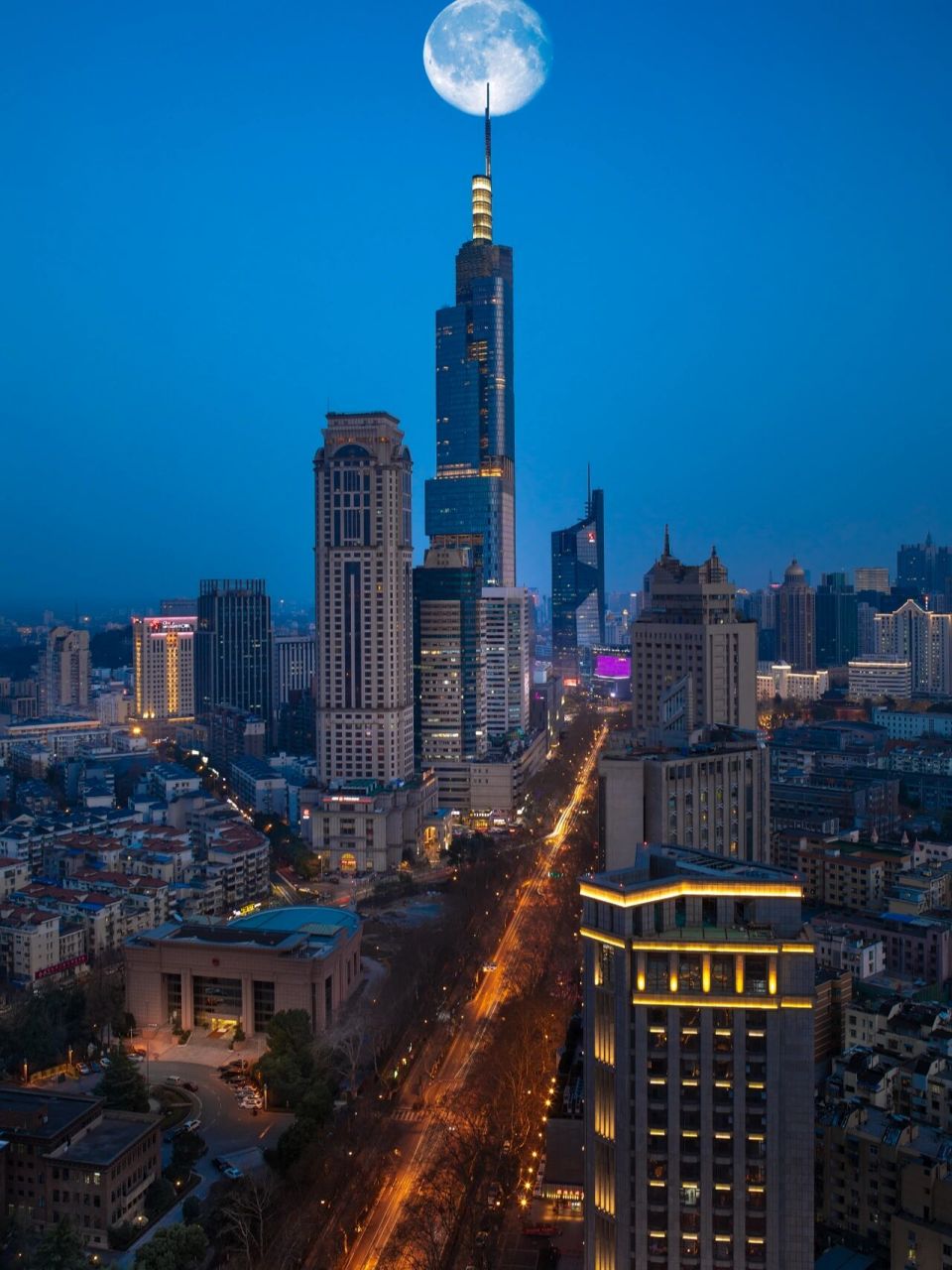 南京紫峰大厦夜景图片图片