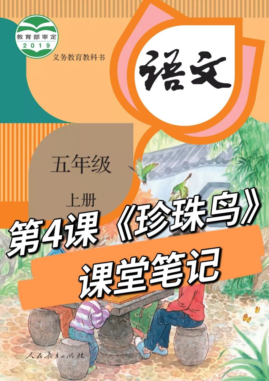 五上语文第4课《珍珠鸟》课堂笔记 8215略读课文 8215课堂