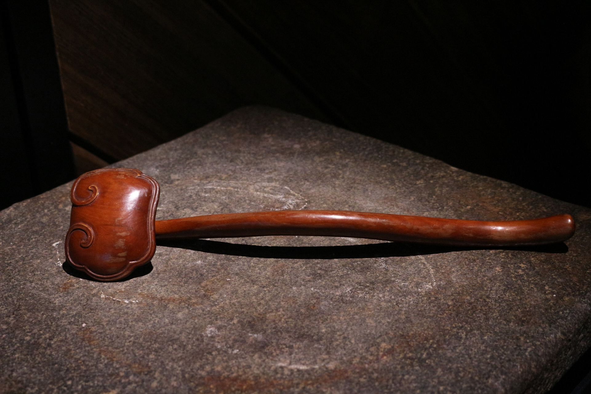 古董艺术品清代黄杨木如意