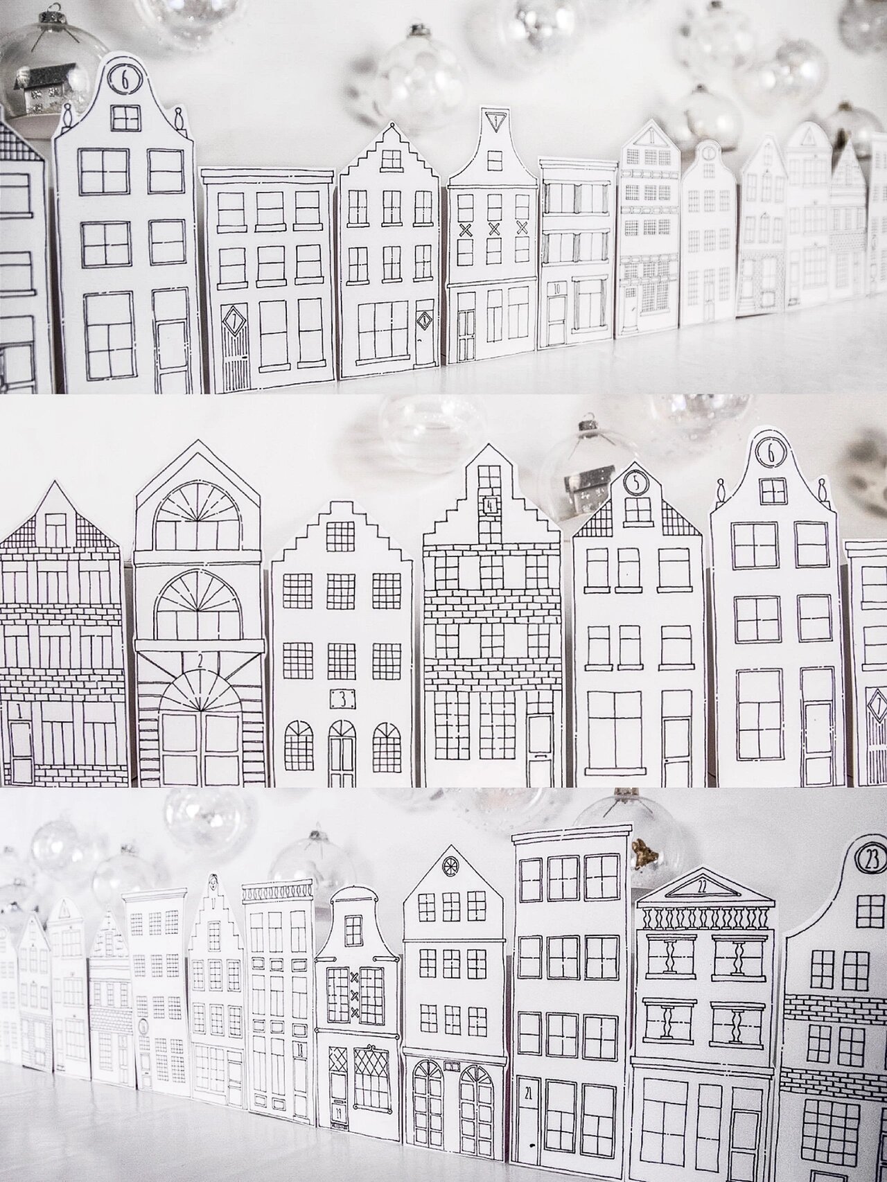 亲子手工|自制可填色街景立体房子