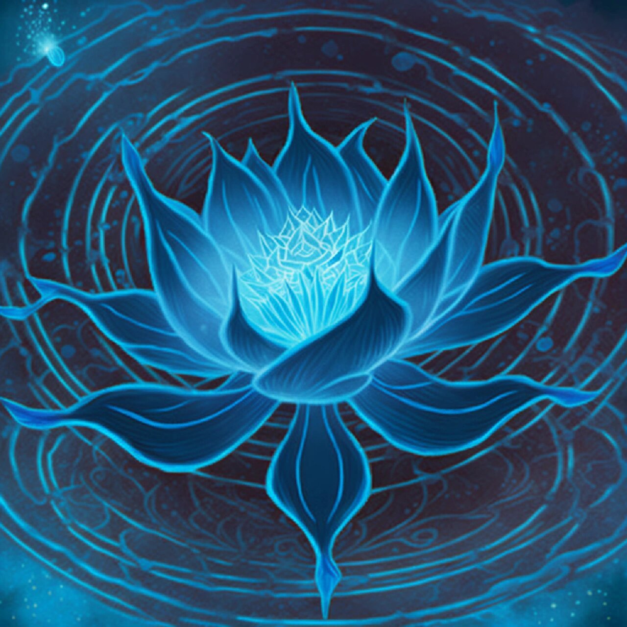 蓝莲花·上古神莲|神话玄幻主题插画