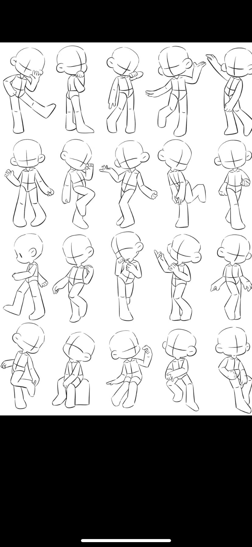 漫画人体结构#黑白漫画