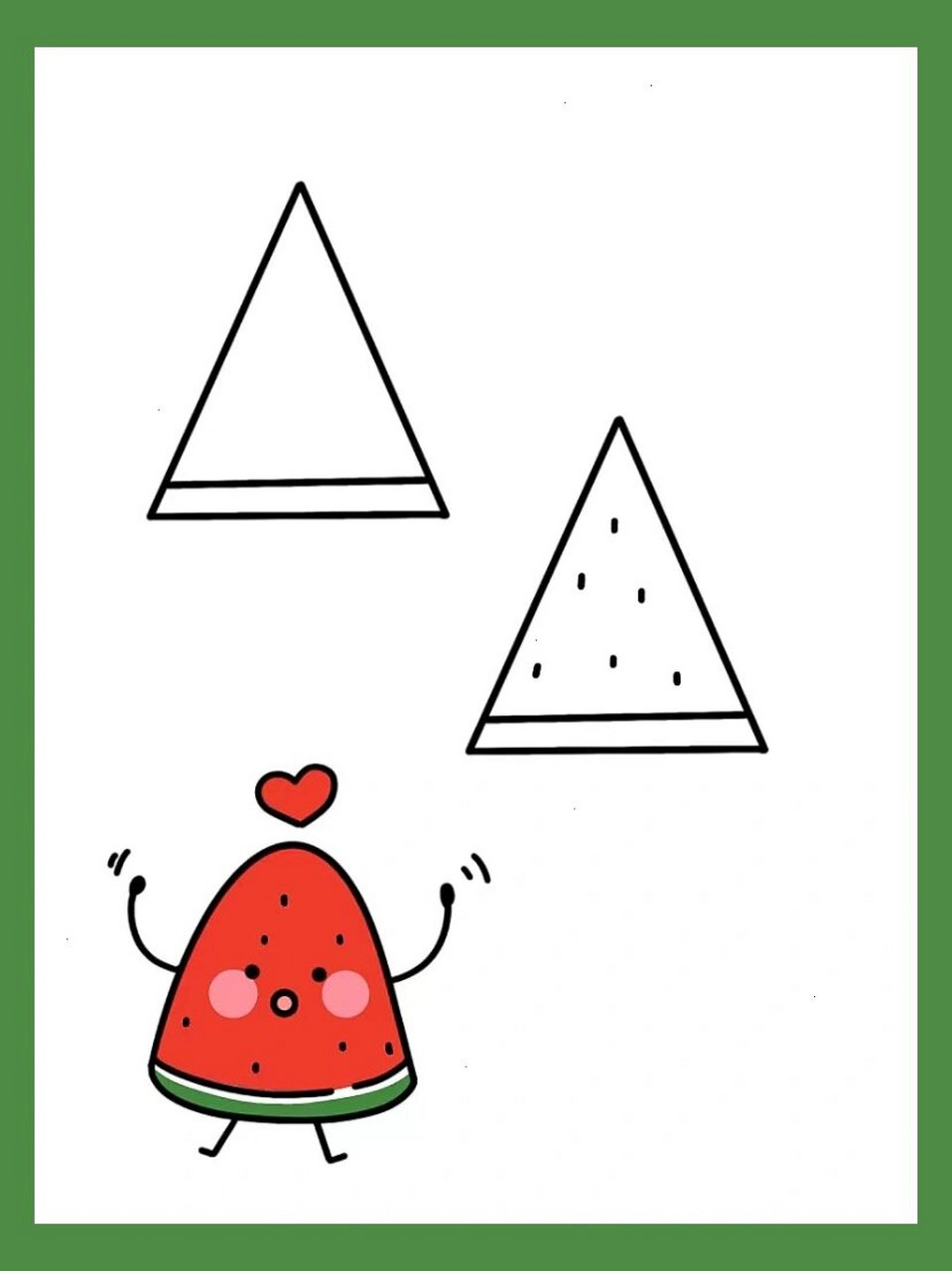 简笔画 三角形的联想 三角形还能想到哪些图案呢?