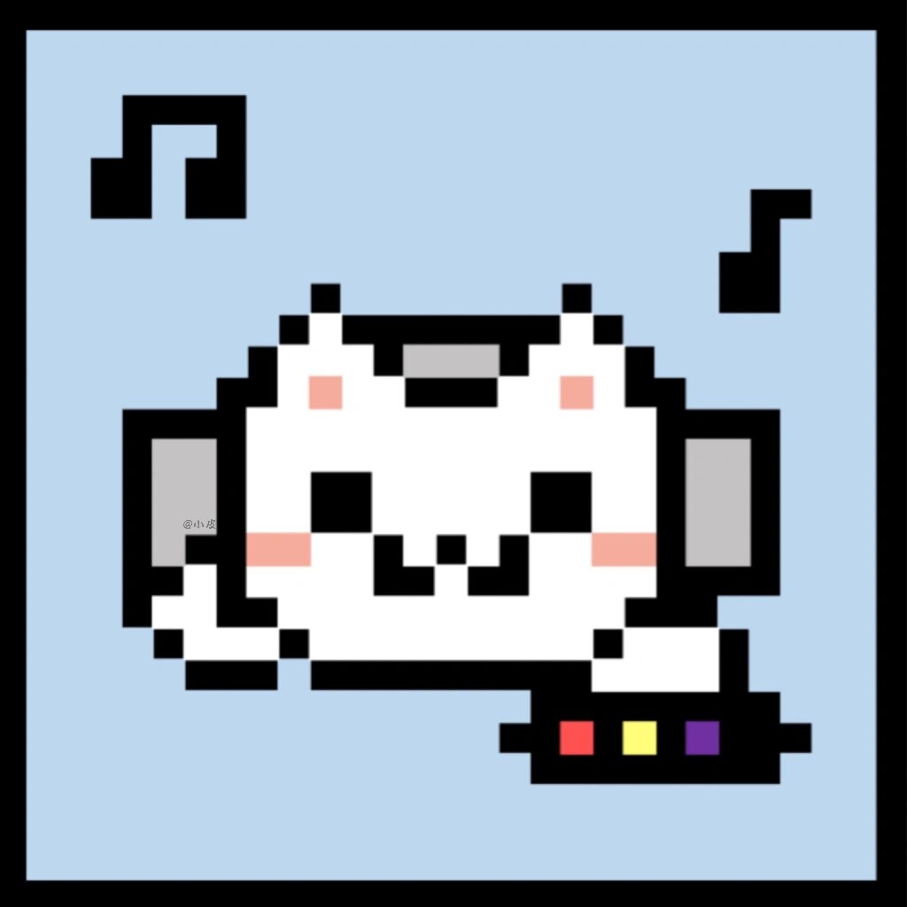 excel画像素小猫头像～～好可爱ミ• .